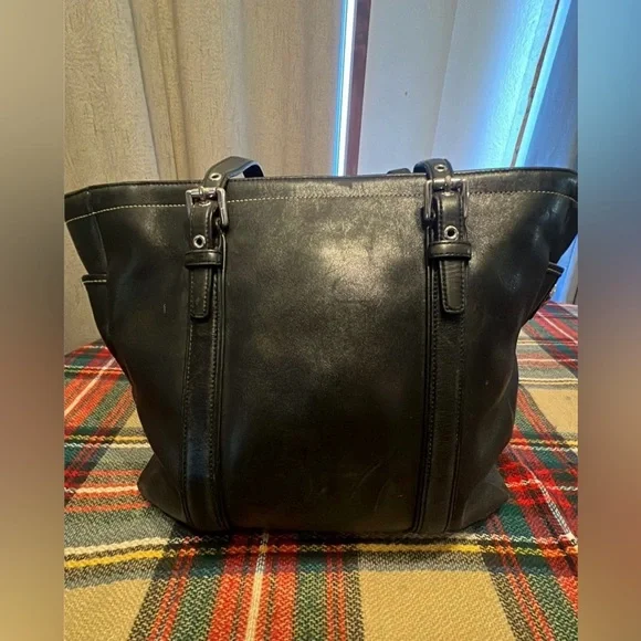 Coach black vintage leather bag large size - Picture 3 of 8